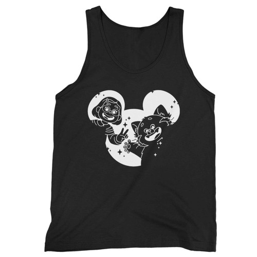 Black White Turning Red Mouse Head Tank Top