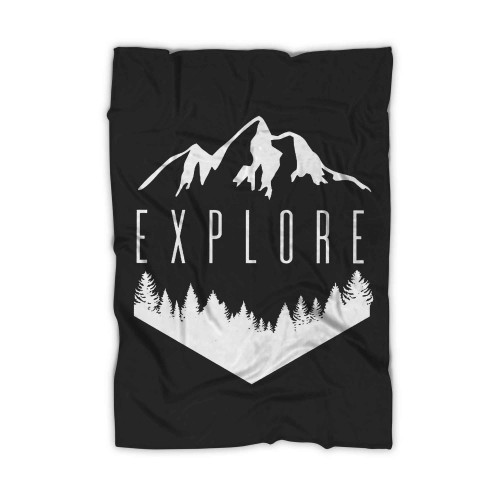 Adventure Explore Mountains Blanket