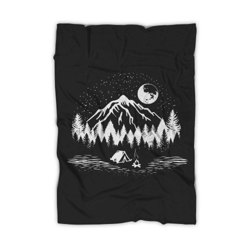 Camping Outdoors Mountains Blanket