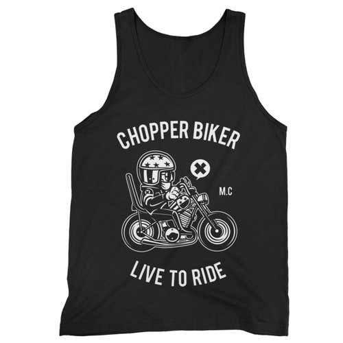 Chopper Biker Live To Ride Tank Top
