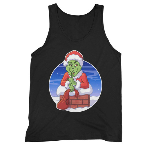 Christmas Tree Grinch Santa Claus Tank Top