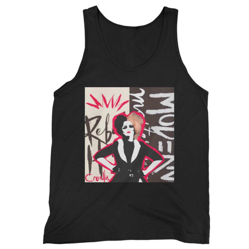 Cruella Rebel Heart Modern Masterpiece Disney Funny Retro Tank Top