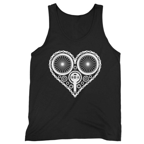 Cycling Heart Bicycle Parts Cyclists Tank Top