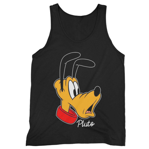 Disney Mickey And Friends Pluto Big Face Long Tank Top
