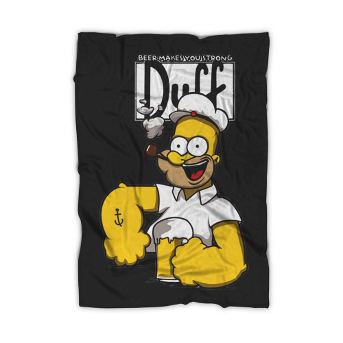 Beer Makes You Strong Duff Homer Simpson Blanket