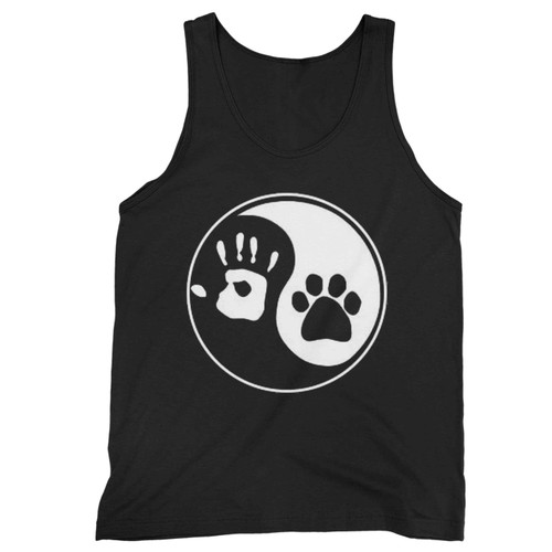 Dog Paw And Hand Yin Yang Tank Top