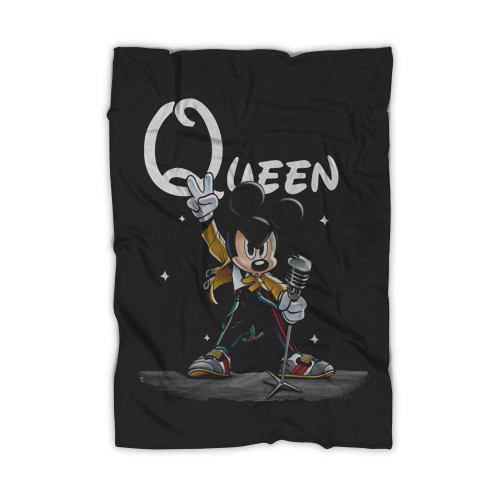 Freddie Mercury Queen Mickey Mouse Blanket