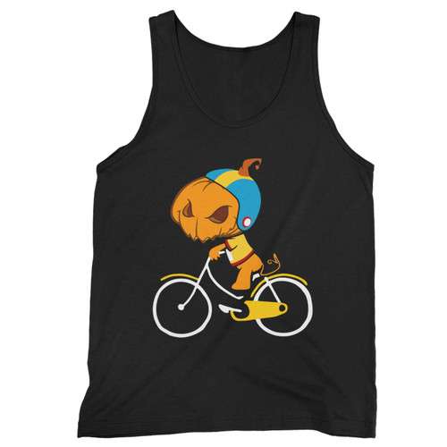 Halloween Pumpkin Rides A Bicycle Tank Top