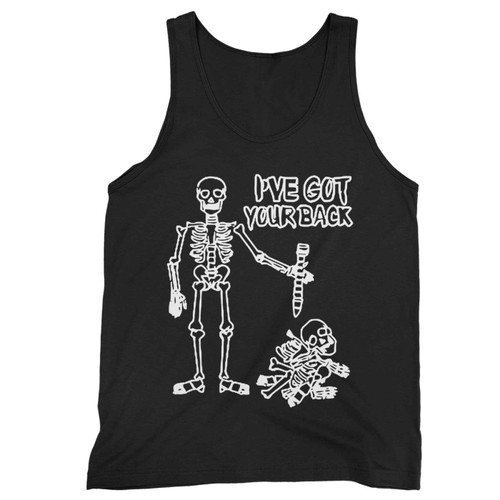 I Ve Got Your Back Funny Halloween Skeleton Tank Top