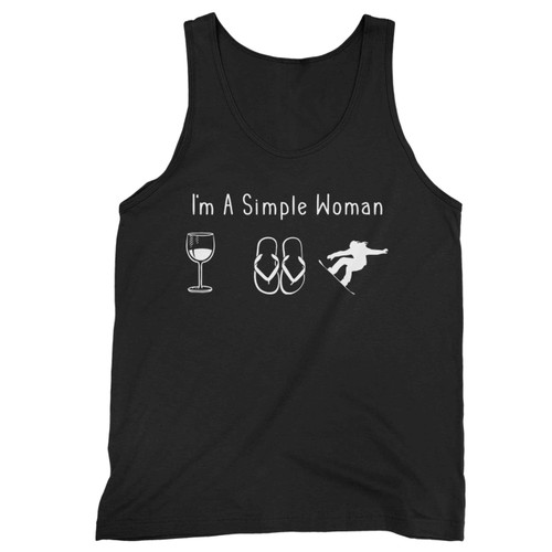 Im A Simple Woman Snowboarding Tank Top