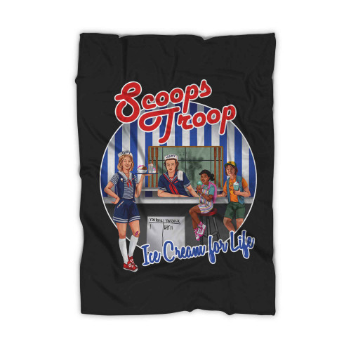 Stranger Things Scoops Troop Blanket