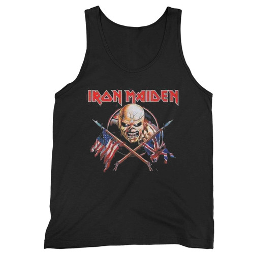 Iron Maiden Crossed Flags Tank Top