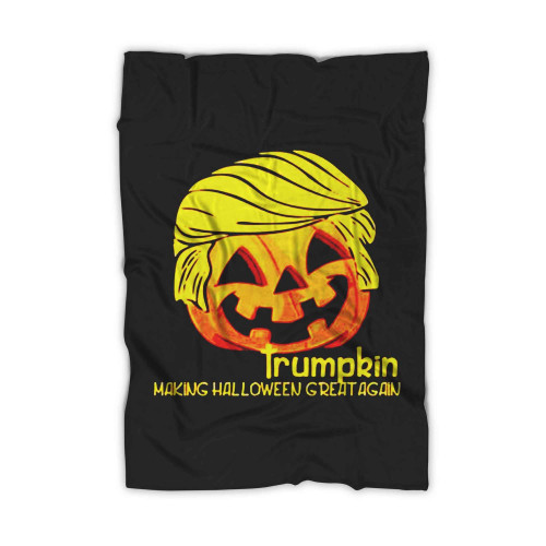 Trumpkin Silly Trump Halloween Blanket