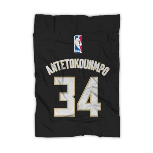 Antetokounmpo Milwaukee 34 Back Blanket