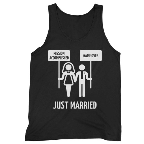 Just Married Mission Accomplished Game Over Tank Top