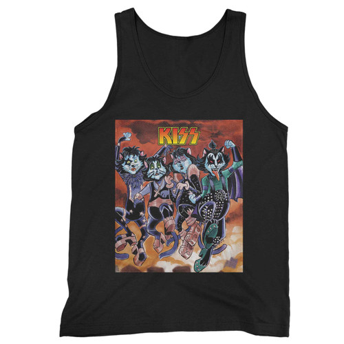 Kiss Destroyer Kitty Cats Music Band Tank Top