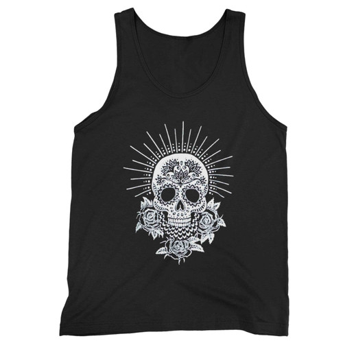 Mexican Sugar Skull Gothic Day Of The Dead Tank Top