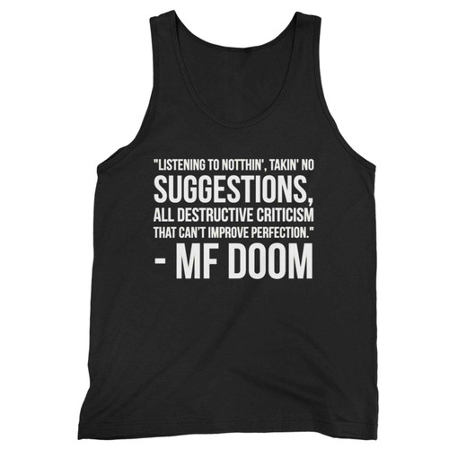 Mf Doom Quote Tank Top