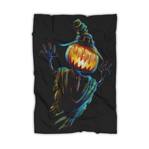 Halloween Pumkins Scarecrow Poster Blanket