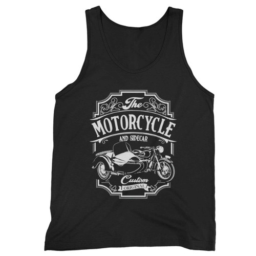 Motorcycle And Sidecar Biker Motorcycle Ladies Petite Tank Top