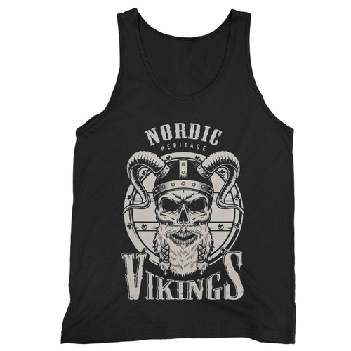Nordic Shield And Vikings Victory Or Valhalla Tank Top