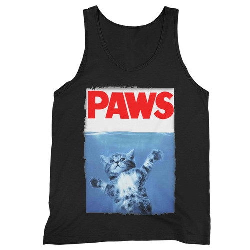 Paws Jaws Movie Kitten Kitty Cat Tank Top