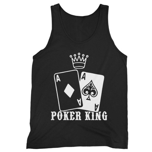 Poker King Ace Spades Diamonds Crown Tank Top