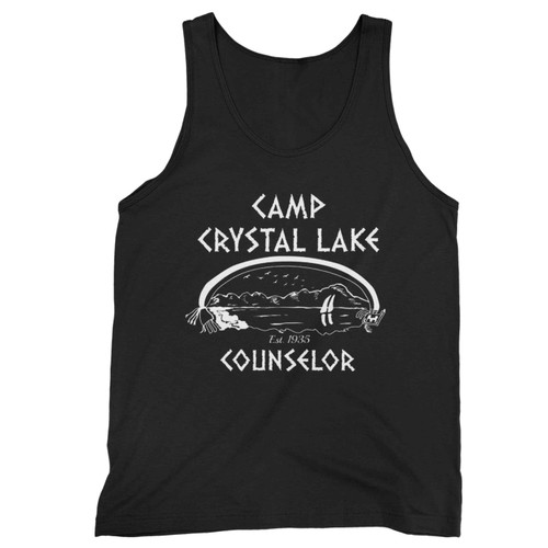 Retro Camp Crystal Lake Counselor Horror Movie Fan Tank Top