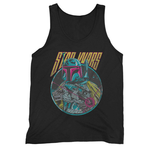 Star Wars Boba Fett Neon Blaster Vintage Tank Top