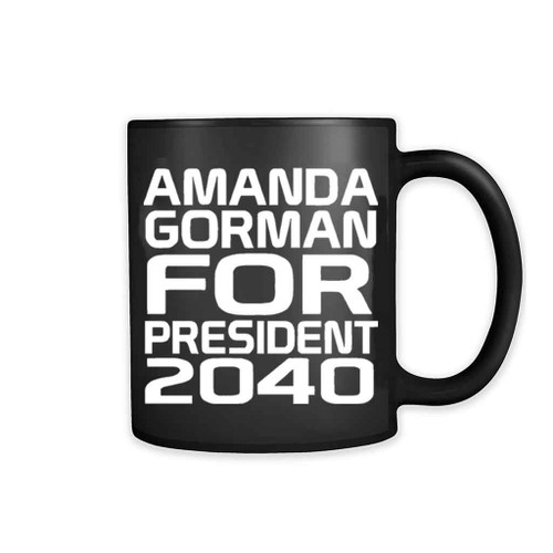 Amanda Gorman For President Black 11oz Mug