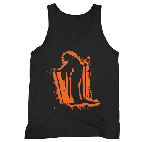 Witch Witchcraft Orange And Black Silhouette Tank Top