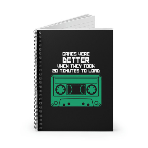 20 Minutes To Load Cassette Tape Spiral Notebook