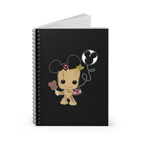 Baby Groot Disney Mickey Ears Spiral Notebook