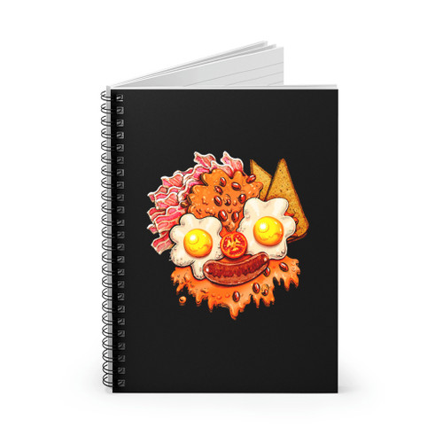 Bacon And Eggs Barry Breakfast Face Spiral Notebook