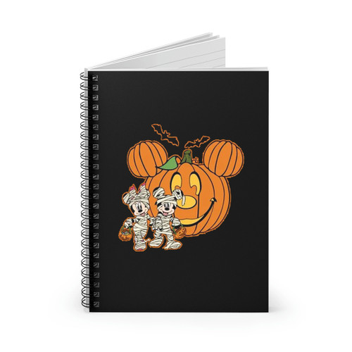 Disney Mummy Halloween Mickey And Minnie Spiral Notebook