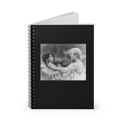 Larry Bird Choking Dr J Julius Erving Spiral Notebook