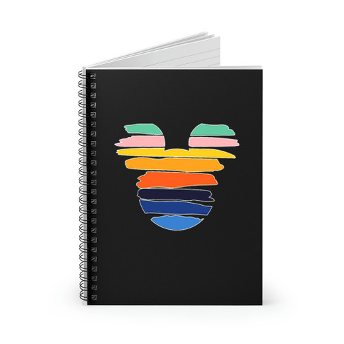 Mickey Head Disney Colorful Spiral Notebook