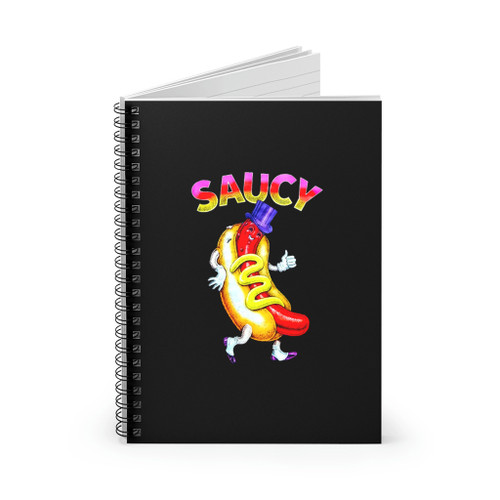 Saucy Sausage Art Spiral Notebook