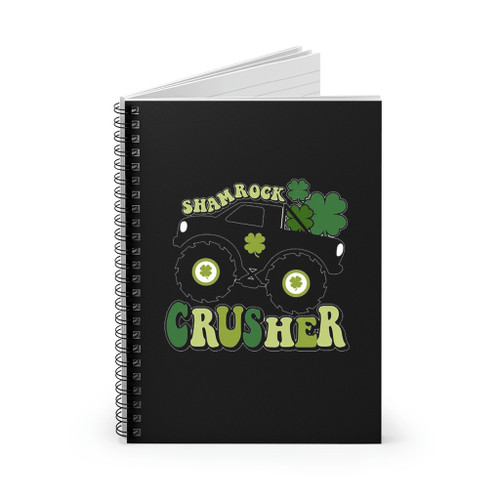 Shamrock Crasher St Patrick Day Spiral Notebook