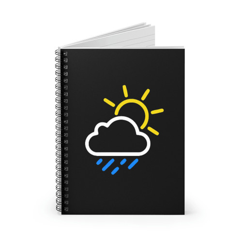 Sun Rain Weather Spiral Notebook