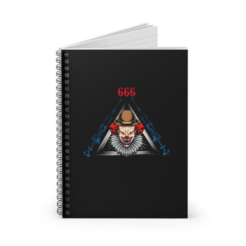 666 Pennywise Vaccine Horror Character Spiral Notebook