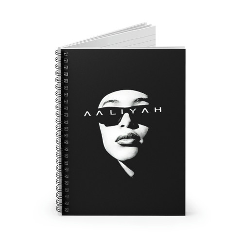 Aaliyah Minimal Black And White Spiral Notebook