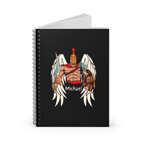 Michael Spartan Warrior Mascot Spiral Notebook