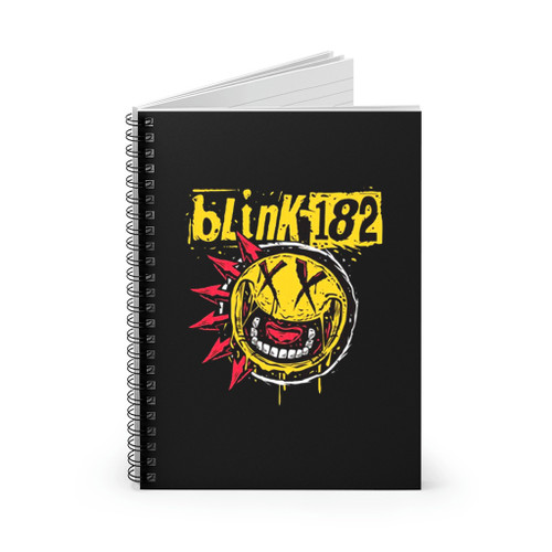 Pop Punk Blink 182 Punk Smiley Spiral Notebook