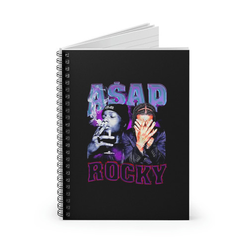 Rapper Asap Vintage Asap Rocky Spiral Notebook