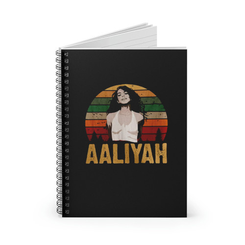 Retro Aaliyah Vintage Spiral Notebook