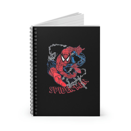 Retro Vintage Distressed Look Spiderman Peter Parker Spiral Notebook