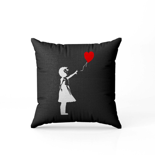 Banksy Girl With Heart Balloon  Pillow Case Cover
