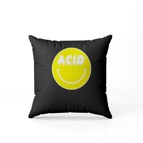 Acid Smiley Face Emoji Pillow Case Cover