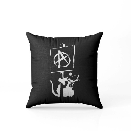 Banksy Anarchy Rat Pillow Case Cover